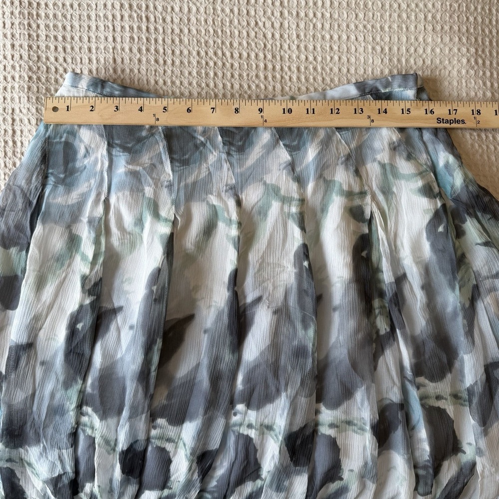 VTG 90s Silk Midi Skirt Womens (M) Floral Grunge Boho Y2K Fairy Festival Whimsy - Picture 3 of 5